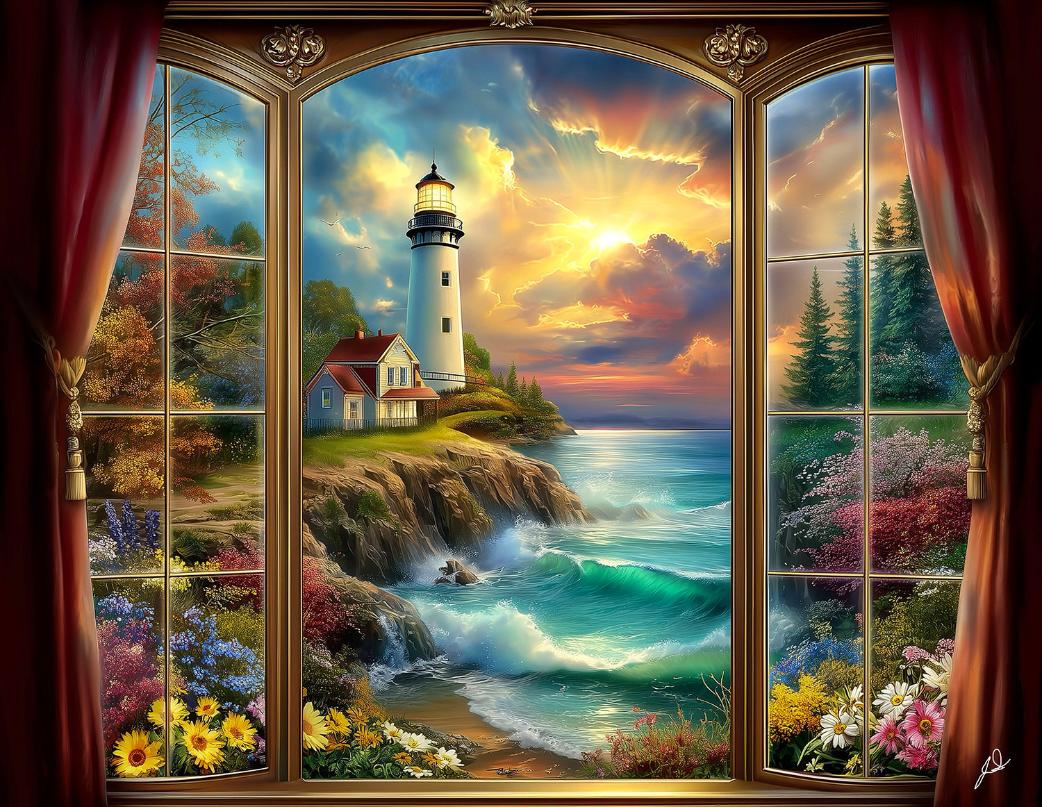 Sunsout A Beautiful View 1000 pc Large Pieces Jigsaw Puzzle