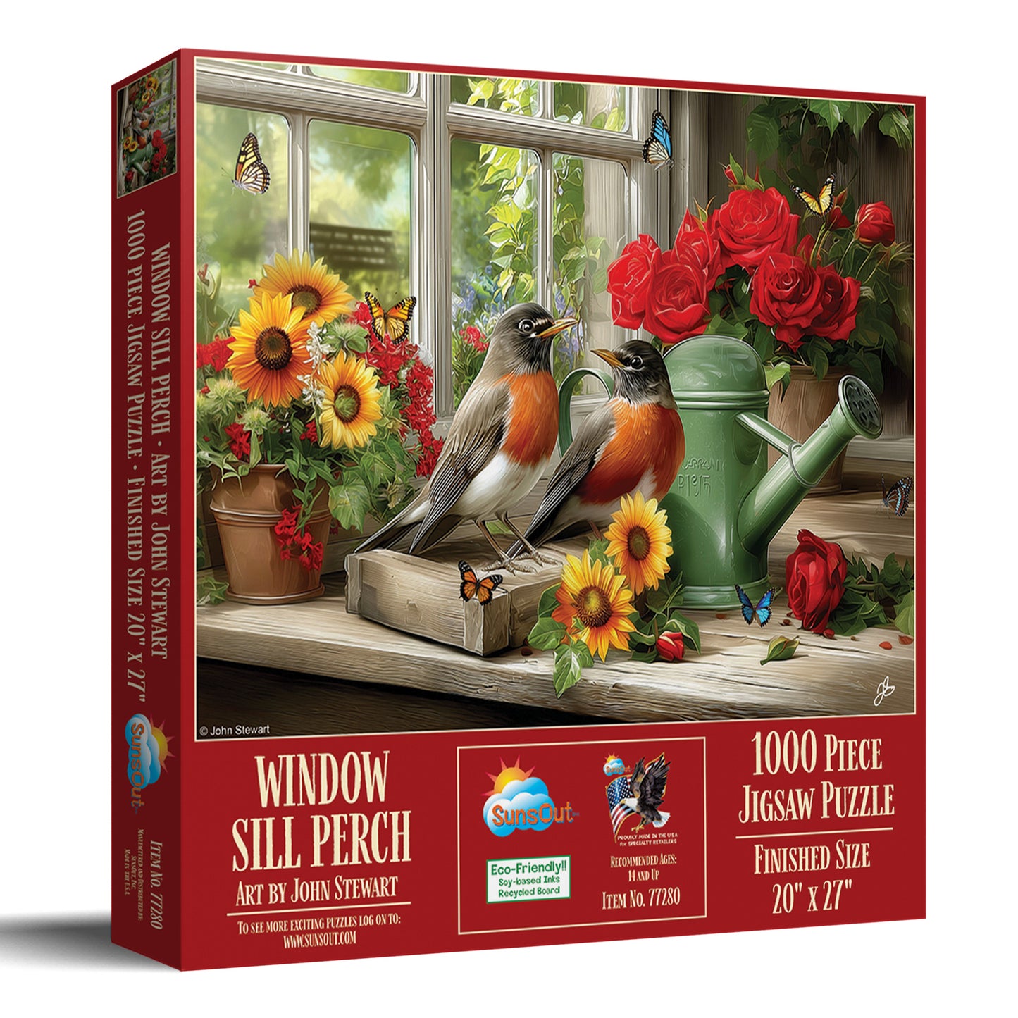 Window Sill Perch 1000 pc  Jigsaw Puzzle 77280