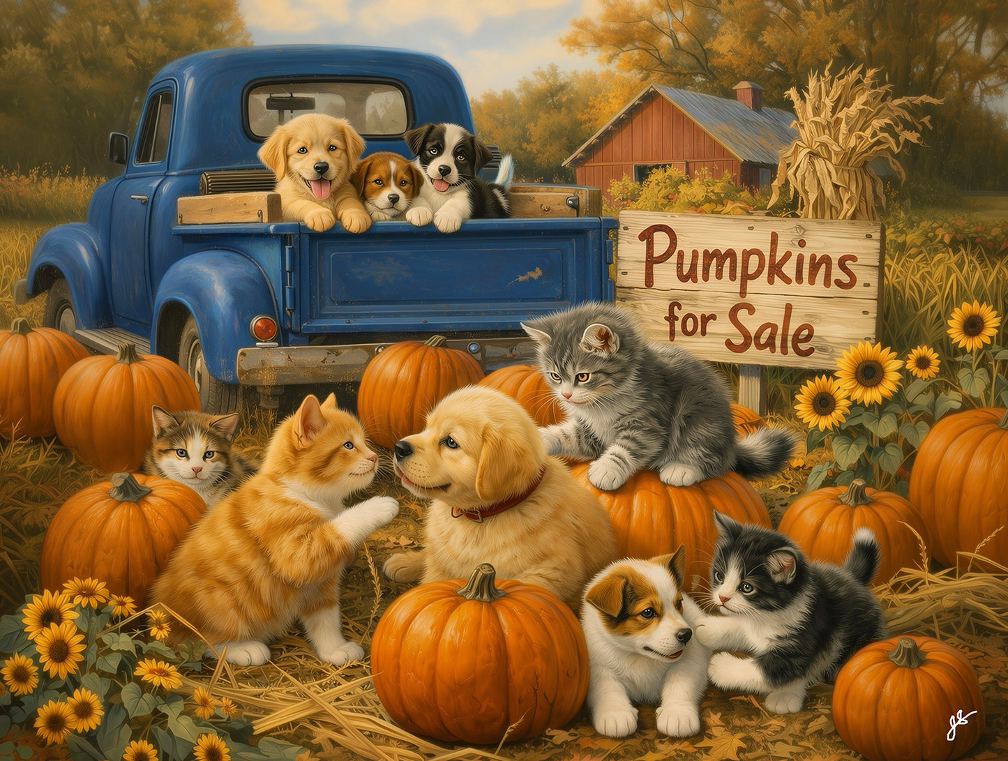 Pumpkin Sales Force 500 pc  Jigsaw Puzzle 77295