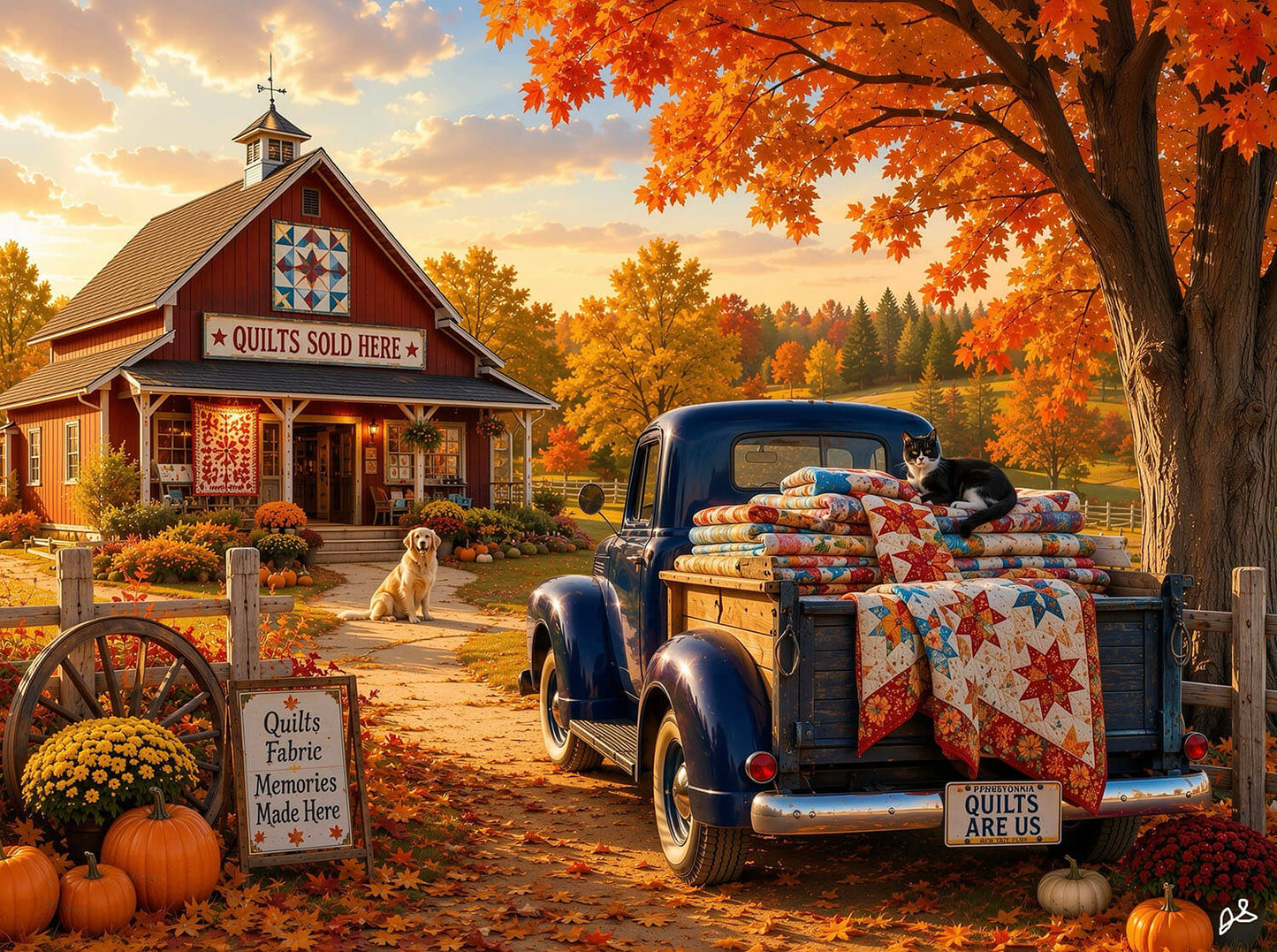 Quilts Sold Here 1000 pc  Jigsaw Puzzle 77318