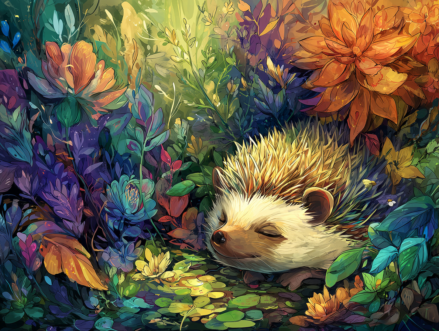 Sleepy Hedgehog 300 pc  Jigsaw Puzzle 77506