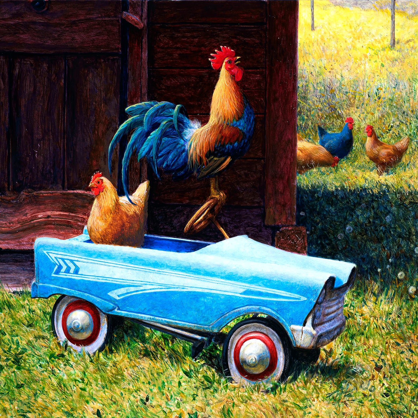 Rooster Takes the Wheel 500 pc  Jigsaw Puzzle 81010