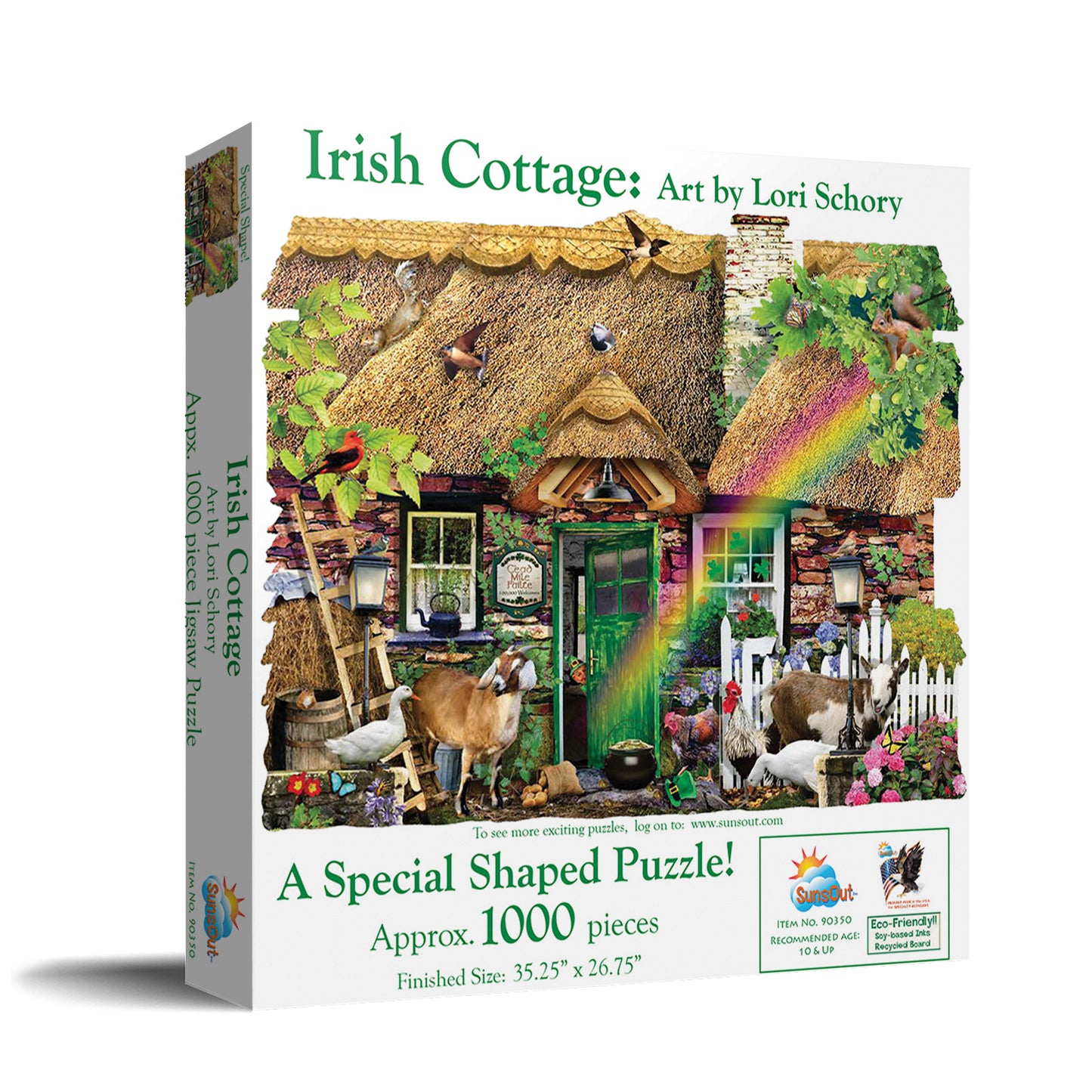 Irish Cottage 1000 pc Special Shape Jigsaw Puzzle 90350