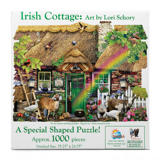 Irish Cottage 1000 pc Special Shape Jigsaw Puzzle 90350