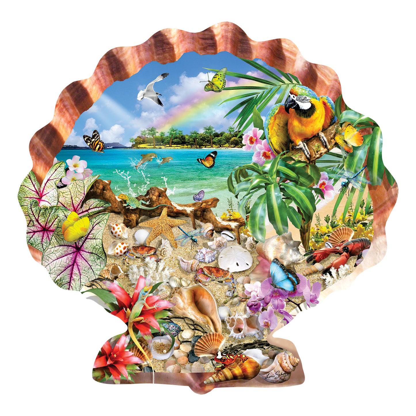 Tropical Shells 800 pc Special Shape Jigsaw Puzzle 95012
