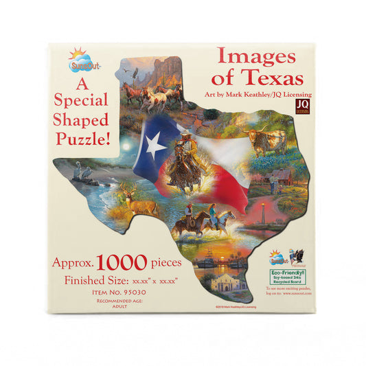 Images of Texas 1000 pc Special Shape Jigsaw Puzzle 95030