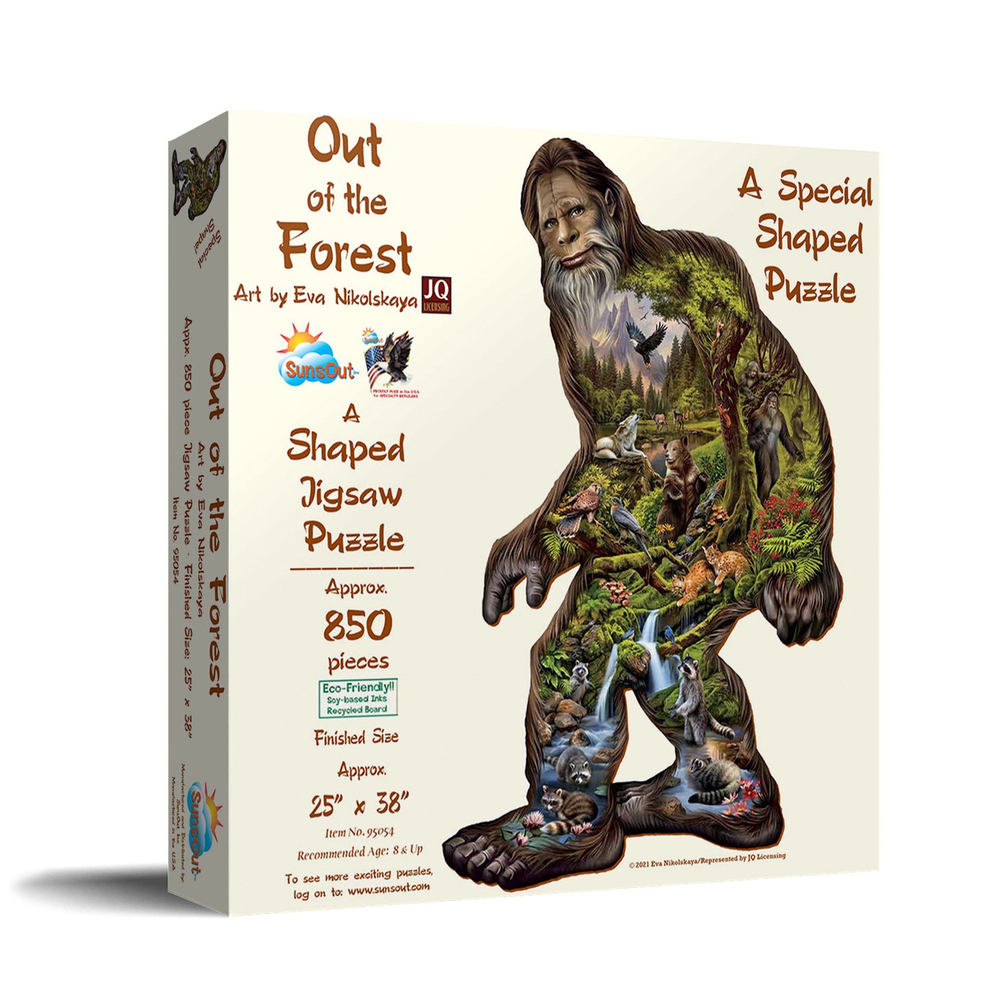 Out of the Forest Bigfoot 850 pc Special Shape Jigsaw Puzzle 95054