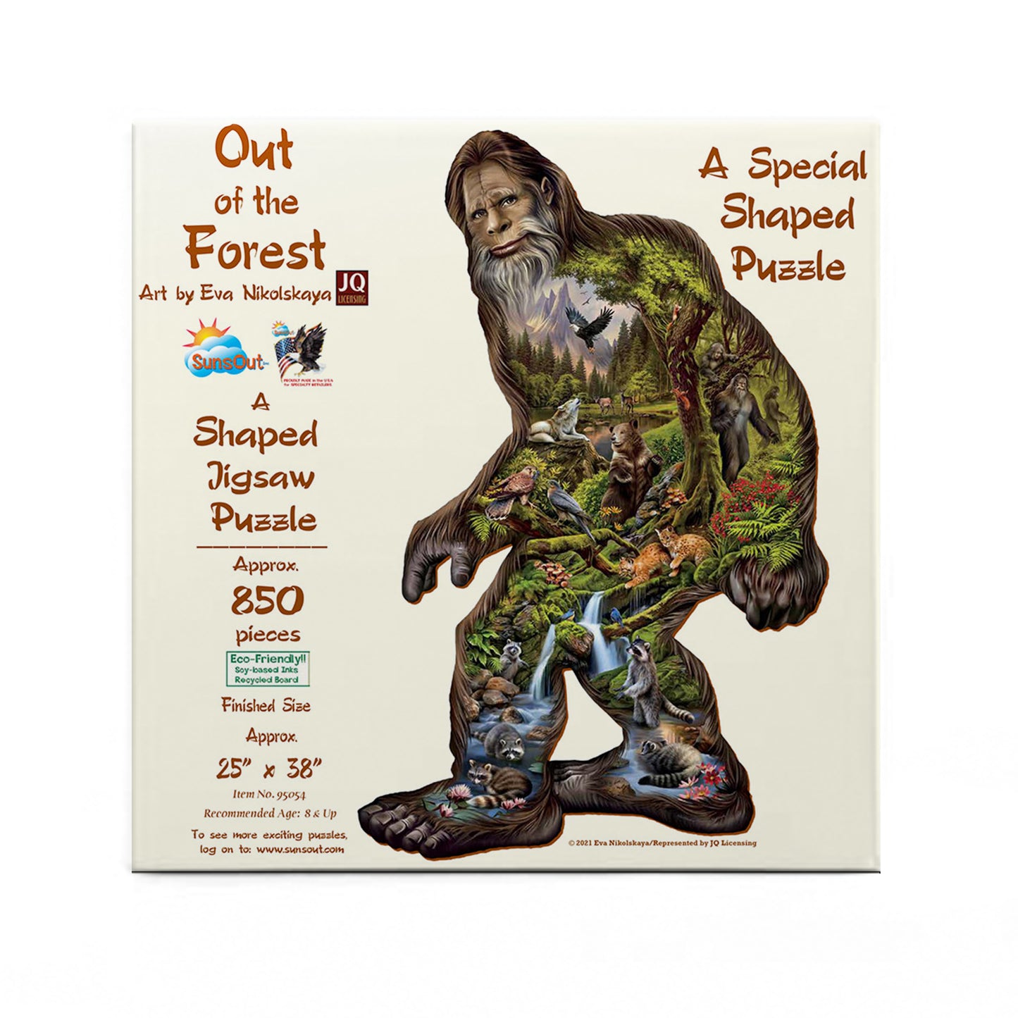 Out of the Forest Bigfoot 850 pc Special Shape Jigsaw Puzzle 95054