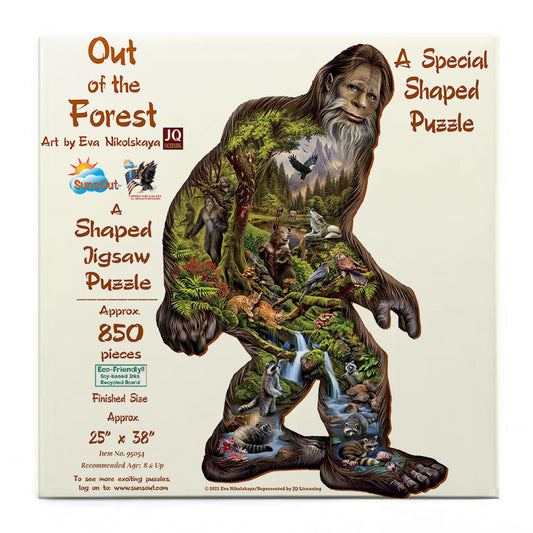 Out of the Forest Bigfoot 850 pc Special Shape Jigsaw Puzzle 95054
