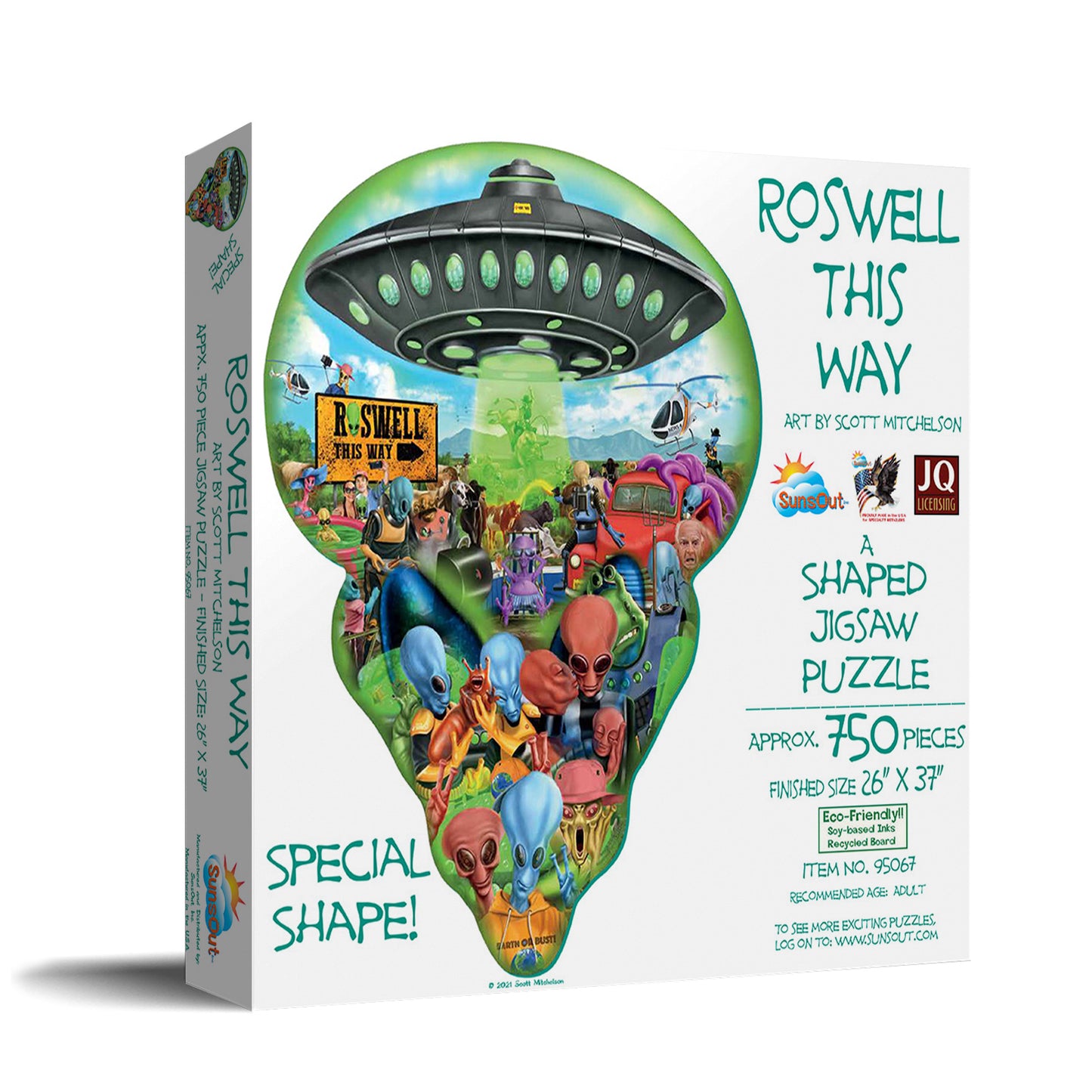 Roswell This Way 750 pc Special Shape Jigsaw Puzzle 95067