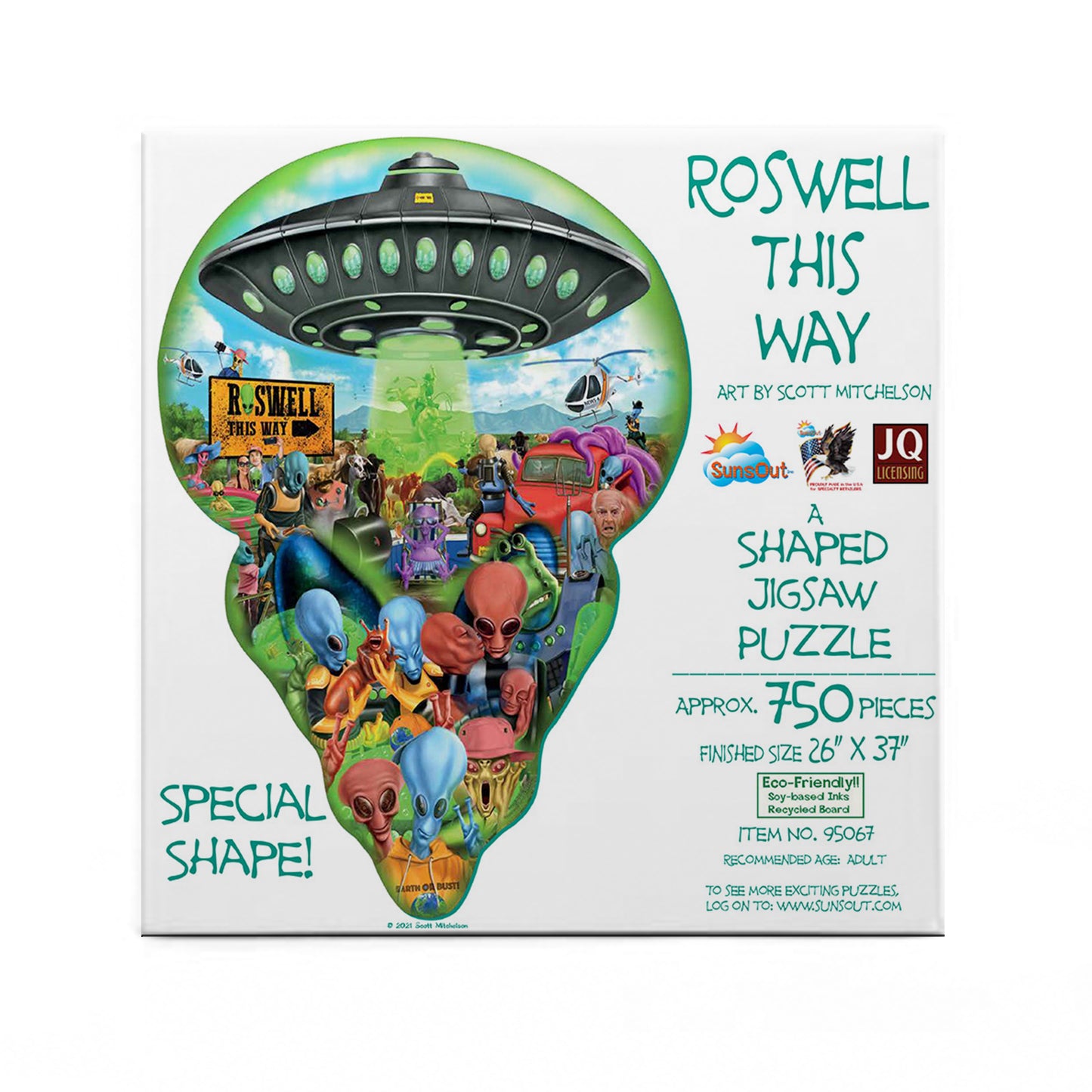 Roswell This Way 750 pc Special Shape Jigsaw Puzzle 95067