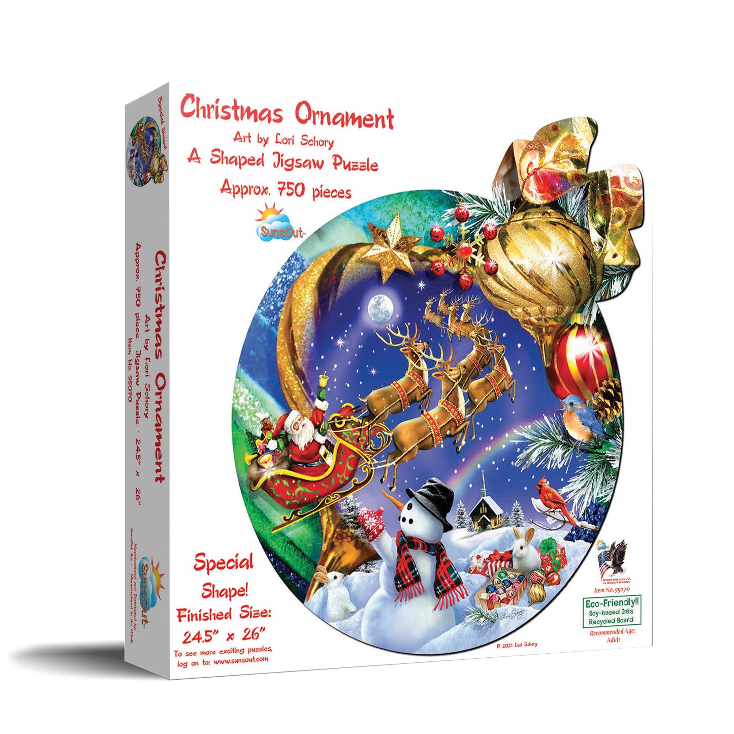Christmas Ornament 750 pc Special Shape Jigsaw Puzzle 95070