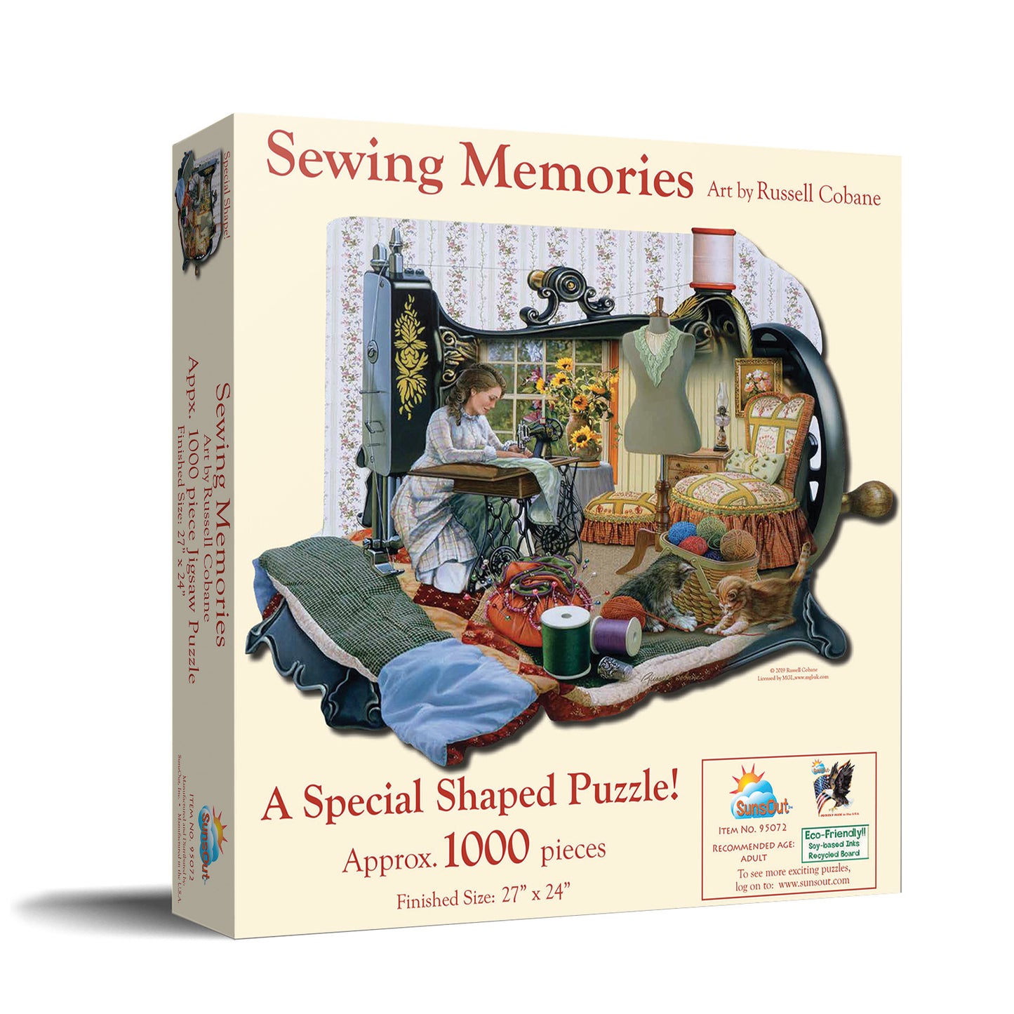 Sewing Memories 1000 pc Special Shape Jigsaw Puzzle 95072