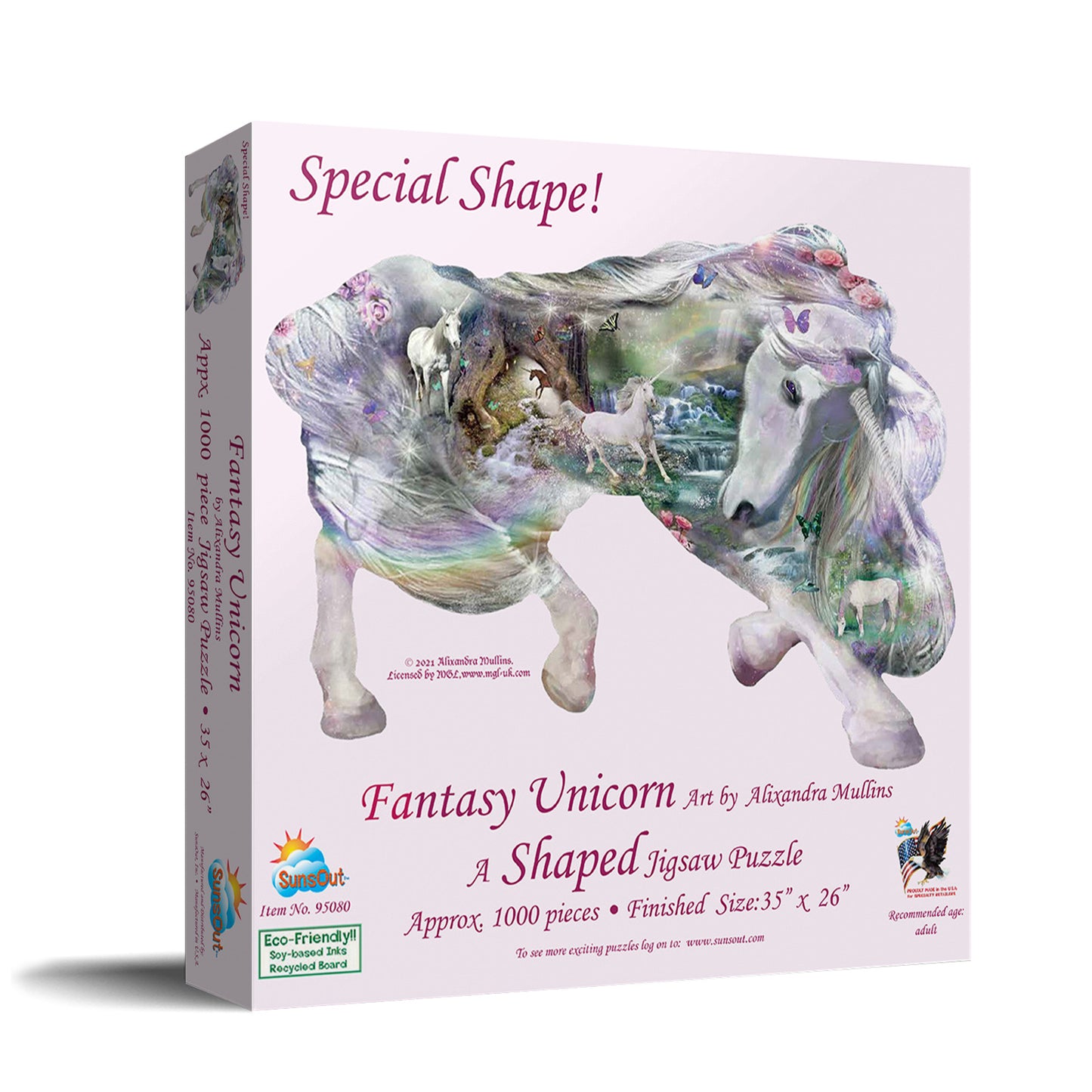 Fantasy Unicorn 850 pc Special Shape Jigsaw Puzzle 95080