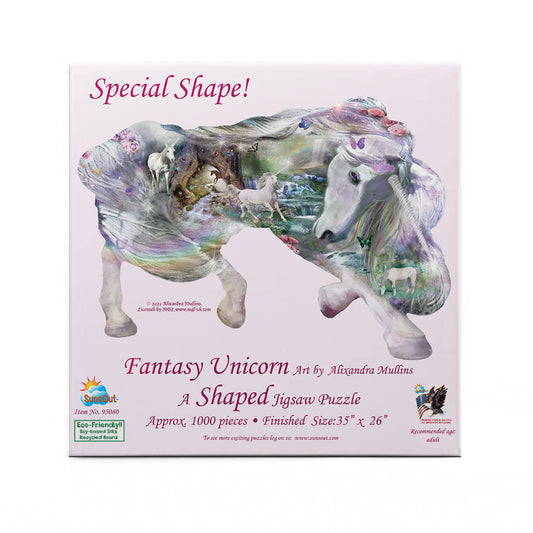 Fantasy Unicorn 850 pc Special Shape Jigsaw Puzzle 95080