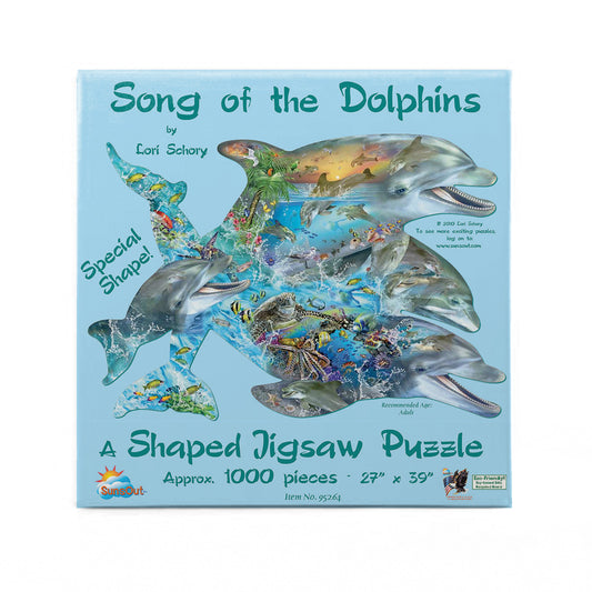 Song of the Dolphins 1000 pc Special Shape Jigsaw Puzzle 95264