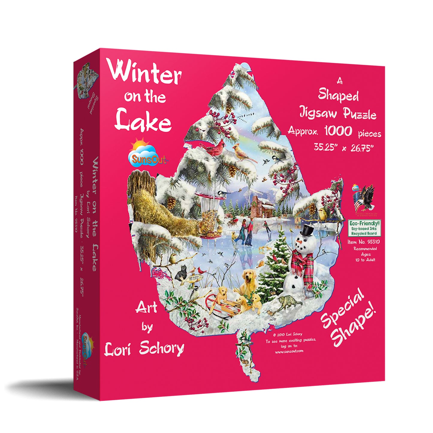 Winter on the Lake 1000 pc Special Shape Jigsaw Puzzle 95310