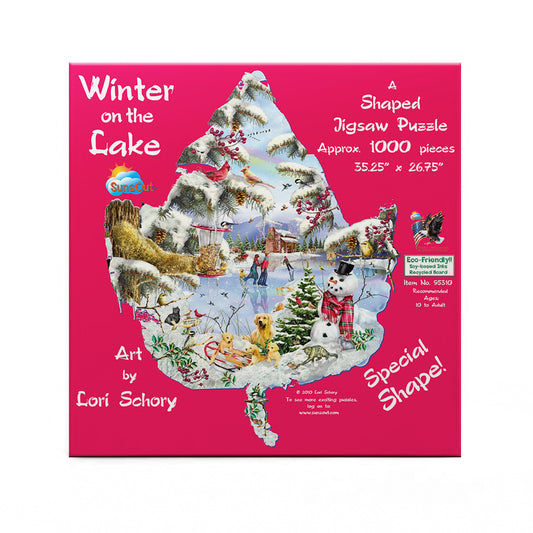 Winter on the Lake 1000 pc Special Shape Jigsaw Puzzle 95310