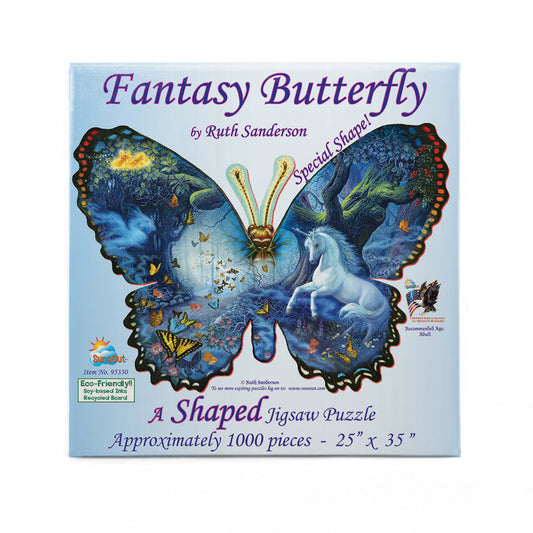 Fantasy Butterfly 1000 pc Special Shape Jigsaw Puzzle 95330