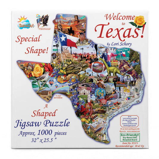 Welcome to Texas 1000 pc Special Shape Jigsaw Puzzle 95373
