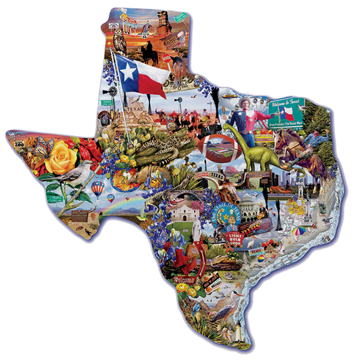 Welcome to Texas 1000 pc Special Shape Jigsaw Puzzle 95373