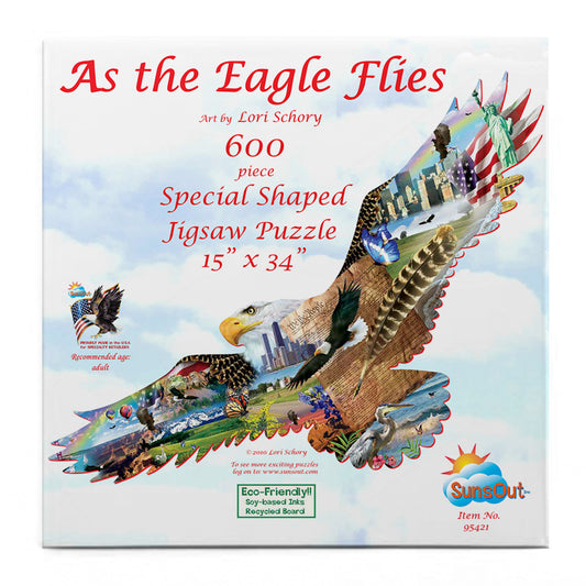 As the Eagle Flies 600 pc Special Shape Jigsaw Puzzle 95421