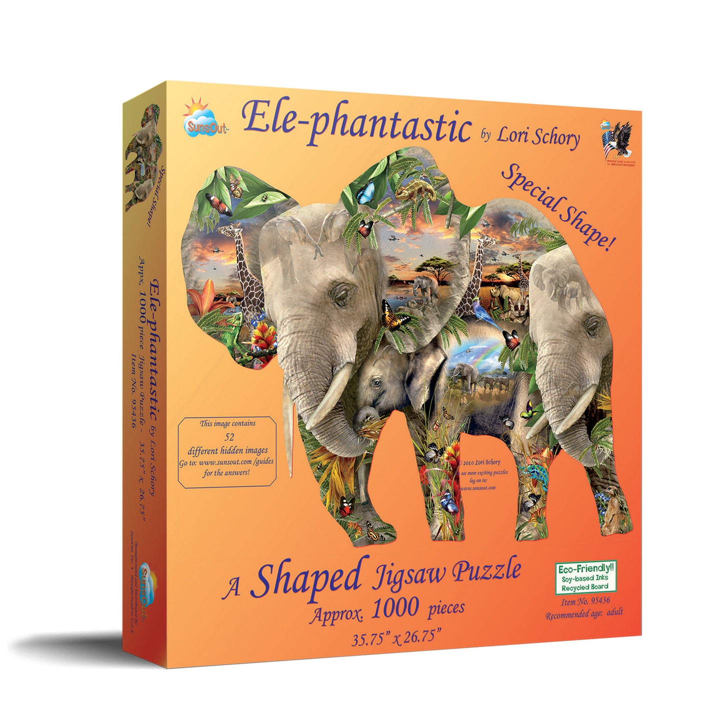 Ele-Phantastic 1000 pc Special Shape Jigsaw Puzzle 95436
