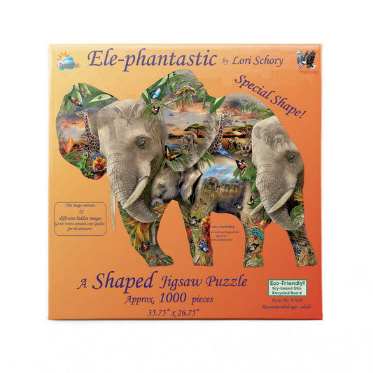 Ele-Phantastic 1000 pc Special Shape Jigsaw Puzzle 95436