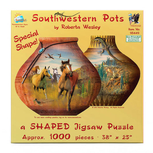 Southwestern Pots 1000 pc Special Shape Jigsaw Puzzle 95449