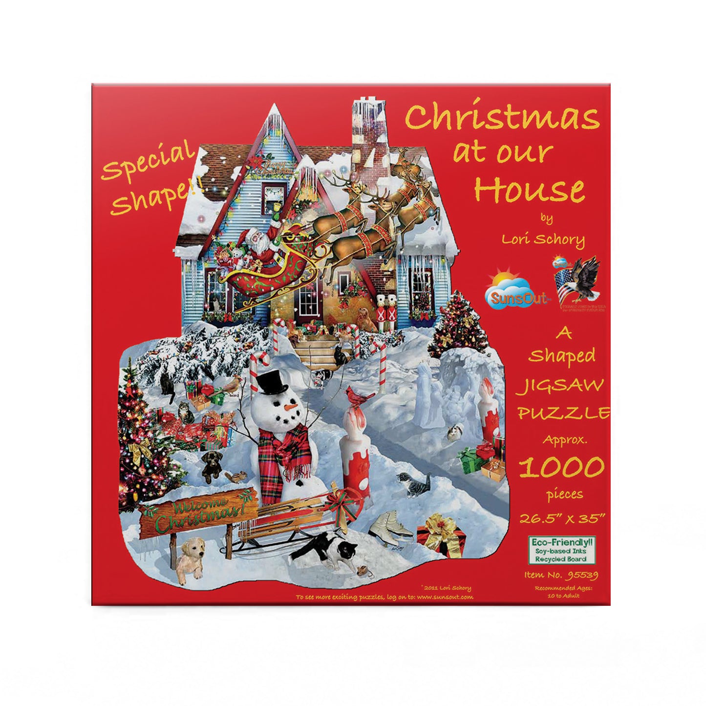 Christmas at Our House 1000 pc Special Shape Jigsaw Puzzle 95539