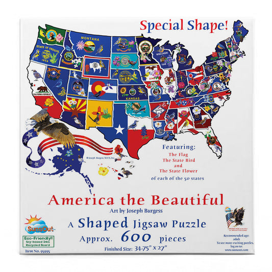 America the Beautiful 1000 pc Special Shape Jigsaw Puzzle 95995
