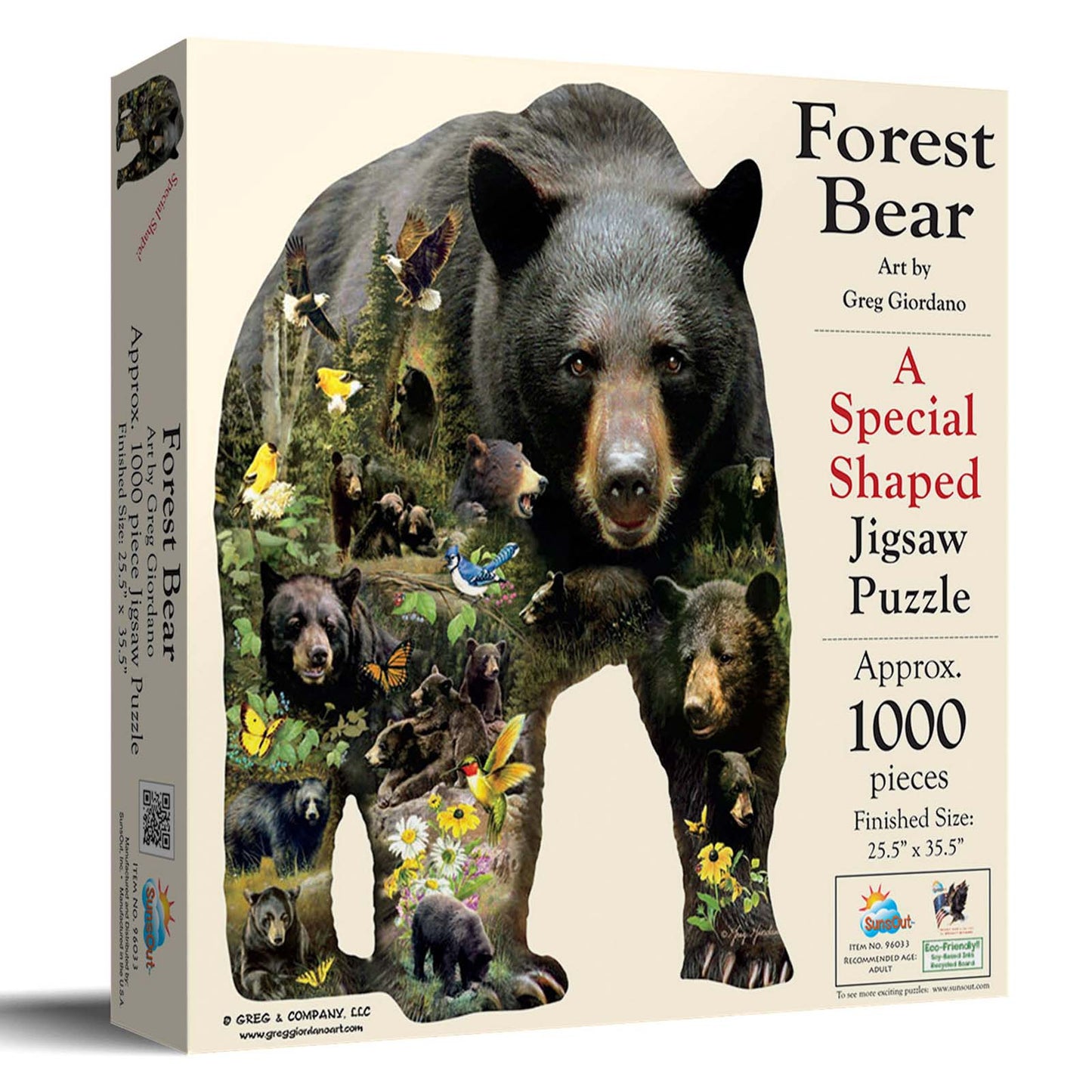 Forest Bear 1000 pc Special Shape Jigsaw Puzzle 96033