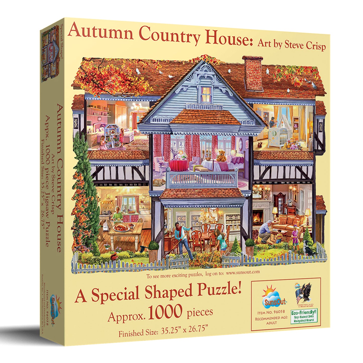 Autumn Country House 1000 pc Special Shape Jigsaw Puzzle 96058