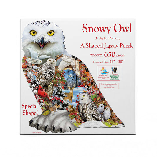 Snowy Owl 650 pc Special Shape Jigsaw Puzzle 96076