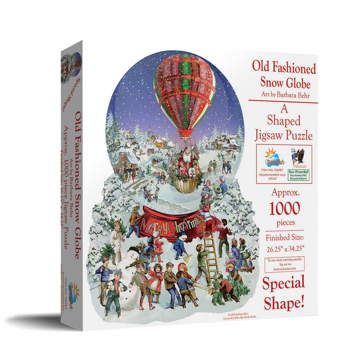 Old Fashioned Snow Globe 1000 pc Special Shape Jigsaw Puzzle 96087