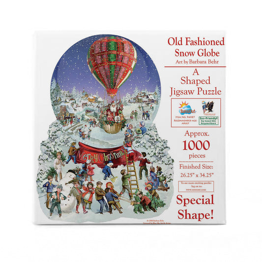 Old Fashioned Snow Globe 1000 pc Special Shape Jigsaw Puzzle 96087