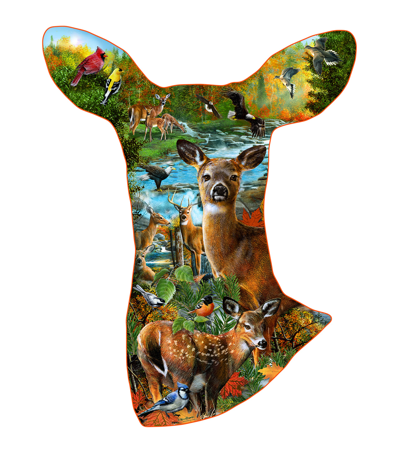 Deer Domain 800 pc Special Shape Jigsaw Puzzle 97022