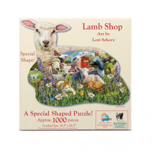 Lamb Shop 1000 pc Special Shape Jigsaw Puzzle 97041