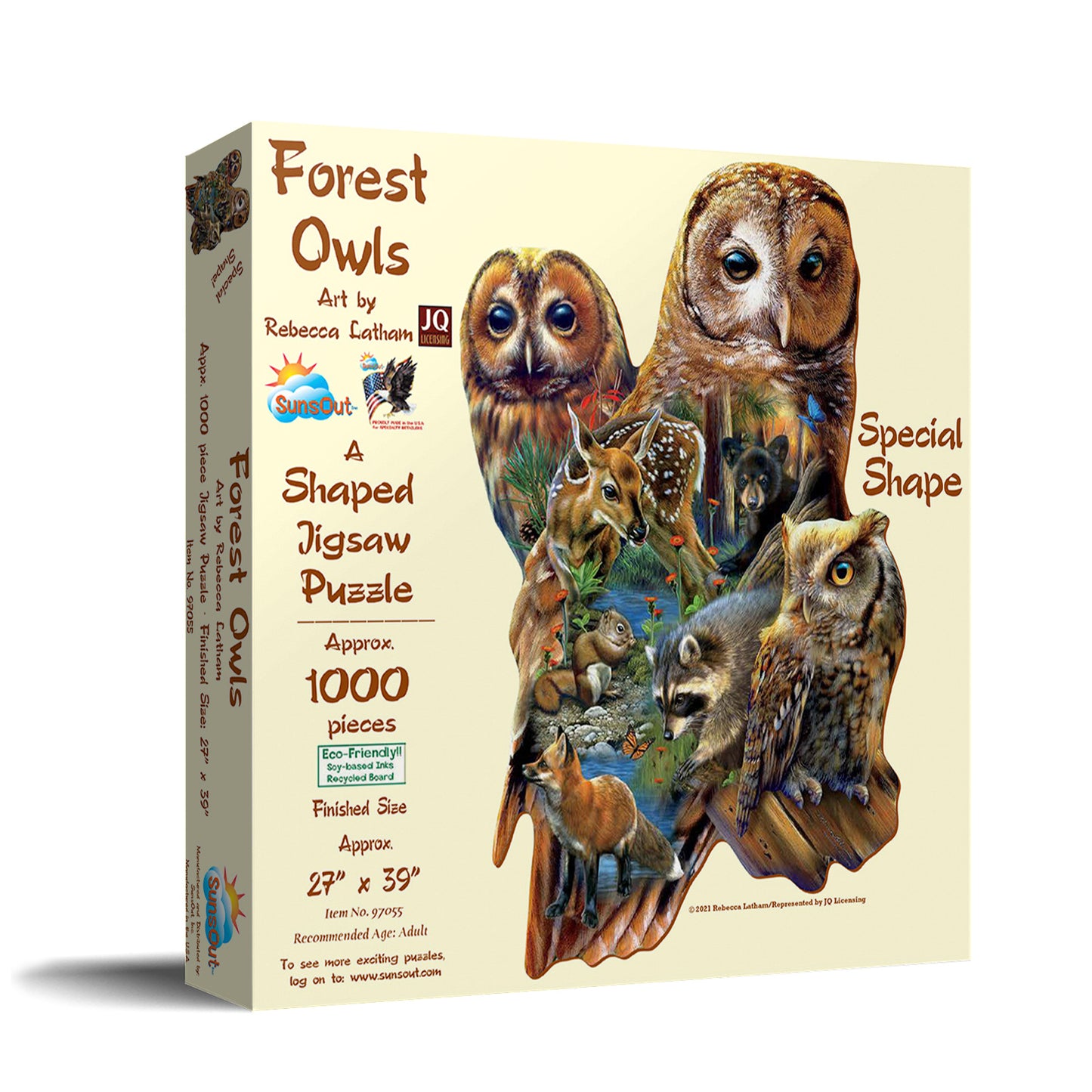 Forest Owls 1000 pc Special Shape Jigsaw Puzzle 97055