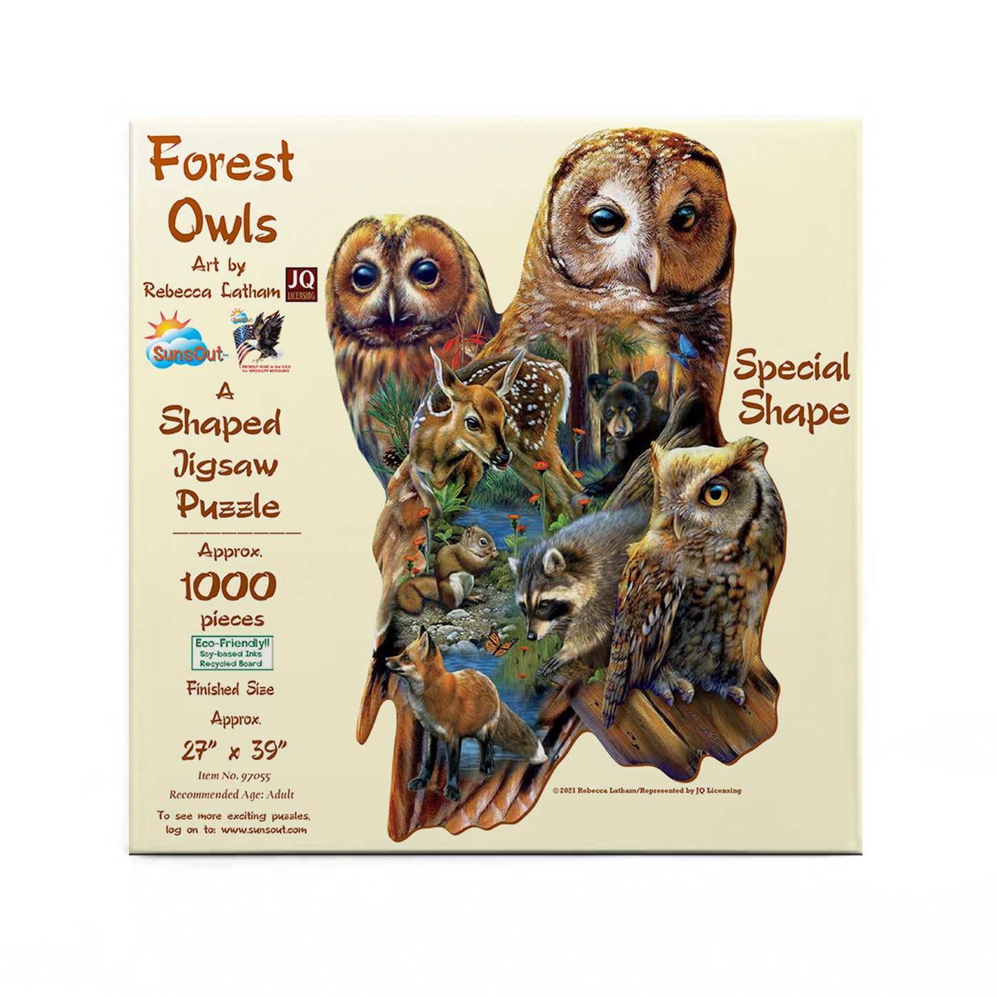 Forest Owls 1000 pc Special Shape Jigsaw Puzzle 97055