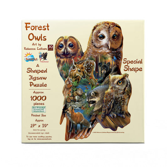 Forest Owls 1000 pc Special Shape Jigsaw Puzzle 97055