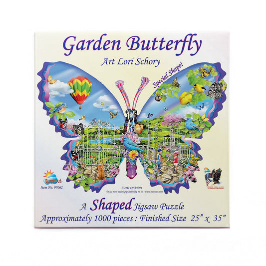 Garden Butterfly 1000 pc Special Shape Jigsaw Puzzle 97062