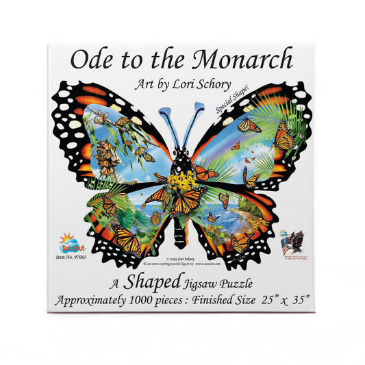 Ode to the Monarch 1000 pc Special Shape Jigsaw Puzzle 97065