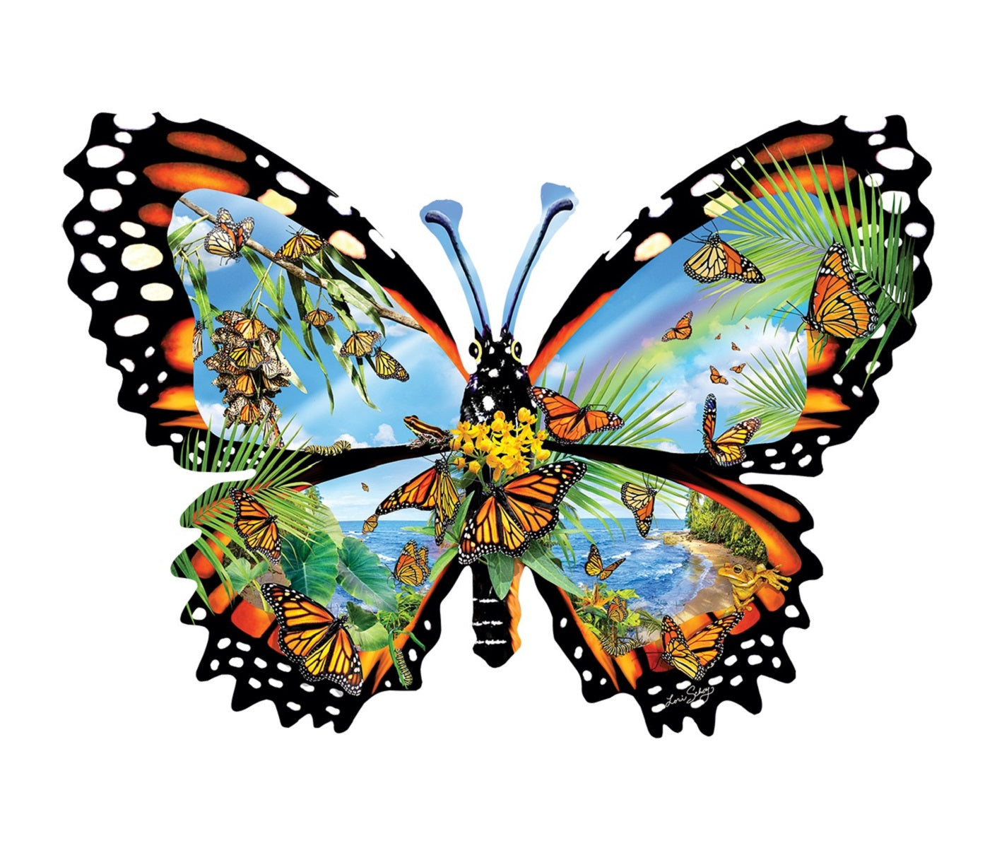 Ode to the Monarch 1000 pc Special Shape Jigsaw Puzzle 97065