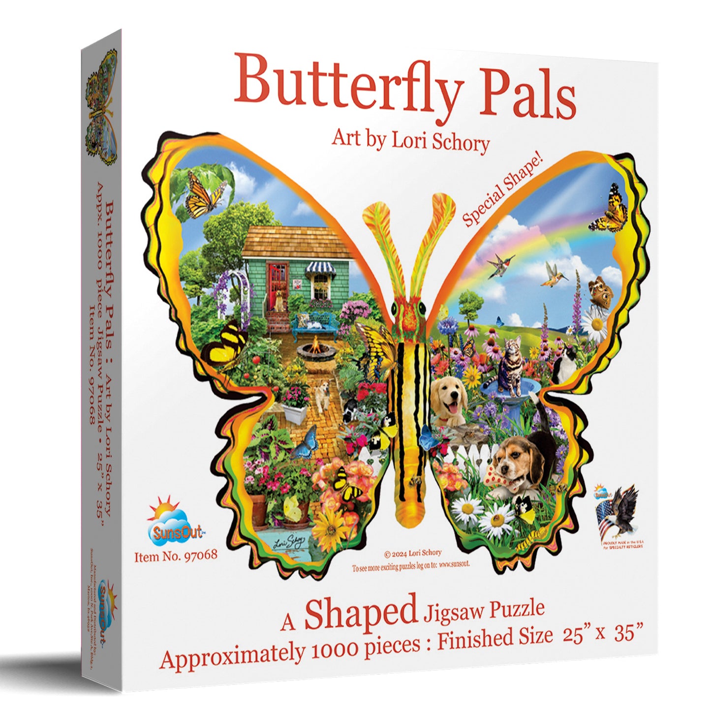 Butterfly Pals 1000 pc Special Shape Jigsaw Puzzle 97068
