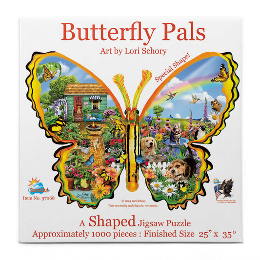 Butterfly Pals 1000 pc Special Shape Jigsaw Puzzle 97068