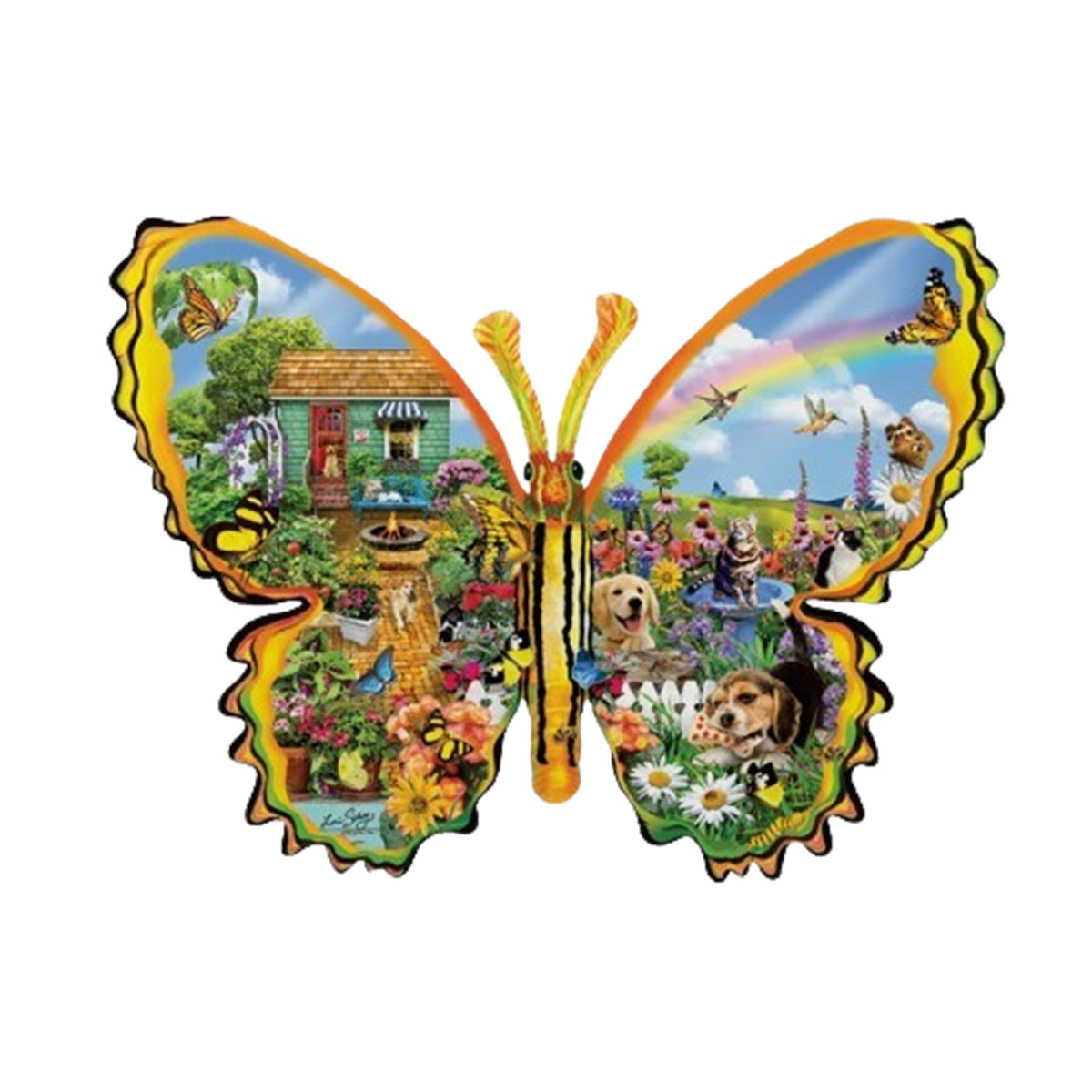 Butterfly Pals 1000 pc Special Shape Jigsaw Puzzle 97068