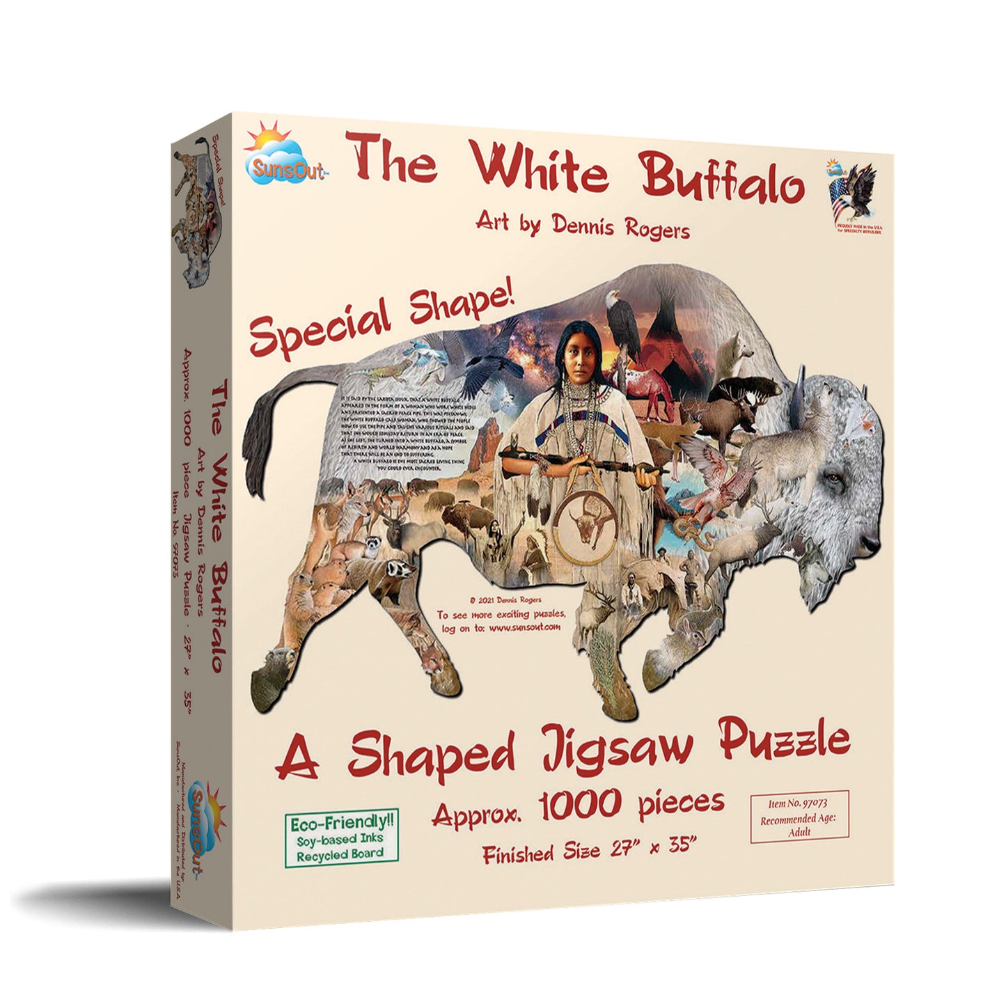The White Buffalo 1000 pc Special Shape Jigsaw Puzzle 97073