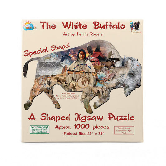 The White Buffalo 1000 pc Special Shape Jigsaw Puzzle 97073