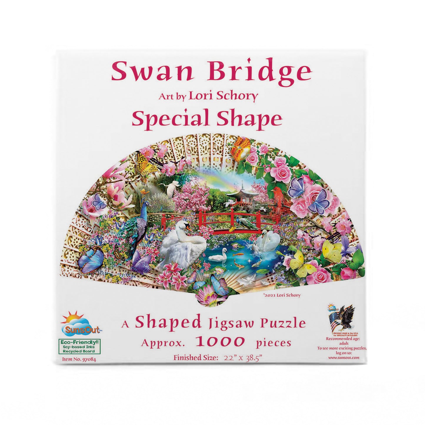 Swan Bridge 1000 pc Special Shape Jigsaw Puzzle 97084